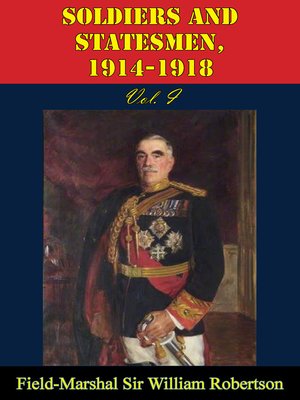 cover image of Soldiers and Statesmen, 1914-1918 Volume I